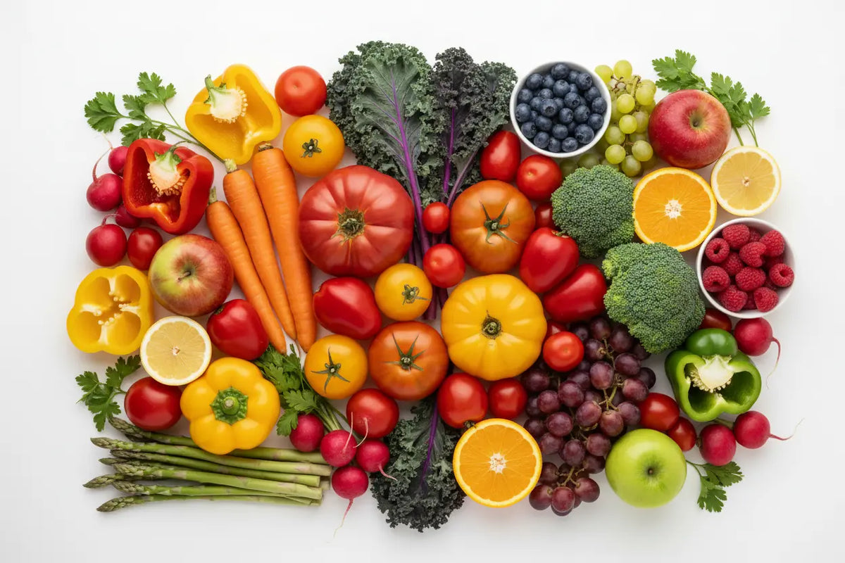 Article sur la perte de vitamines dans les fruits et légumes modernes et l’importance d’une alimentation équilibrée avec des compléments alimentaires naturels