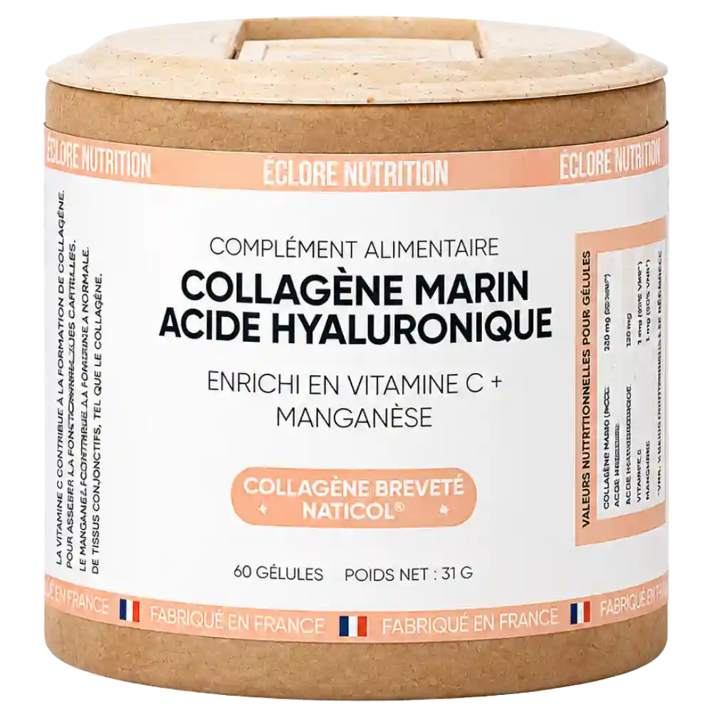 Complément alimentaire Collagène marin et Acide hyaluronique pour la peau