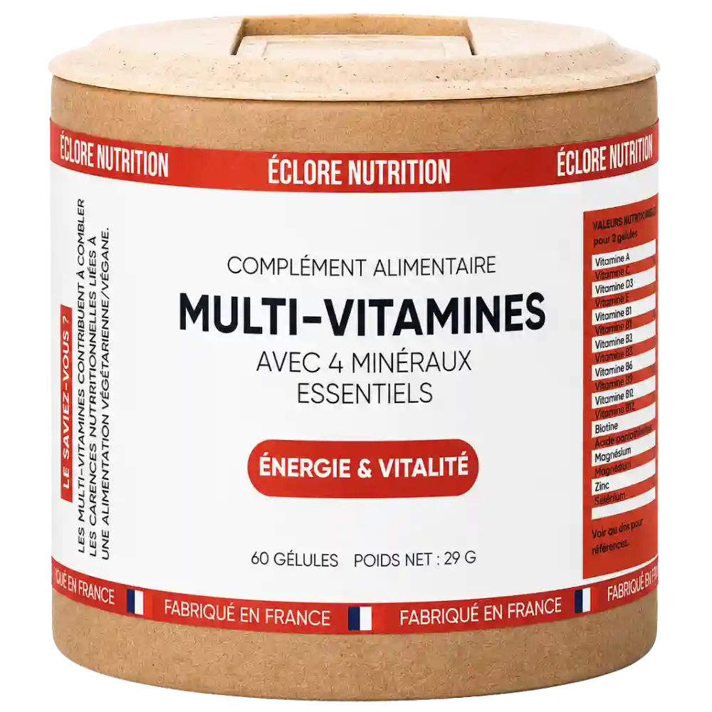 Vitamines – Complément alimentaire pour l’énergie, la vitalité et les défenses naturelles