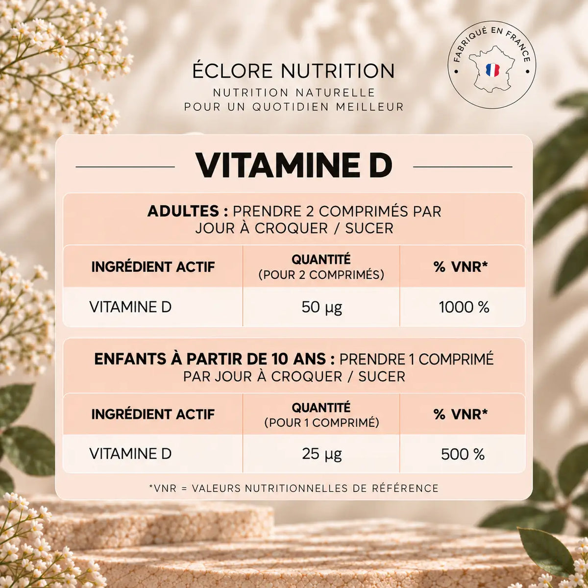 Complément Alimentaire Vitamine D Fabriqué en France