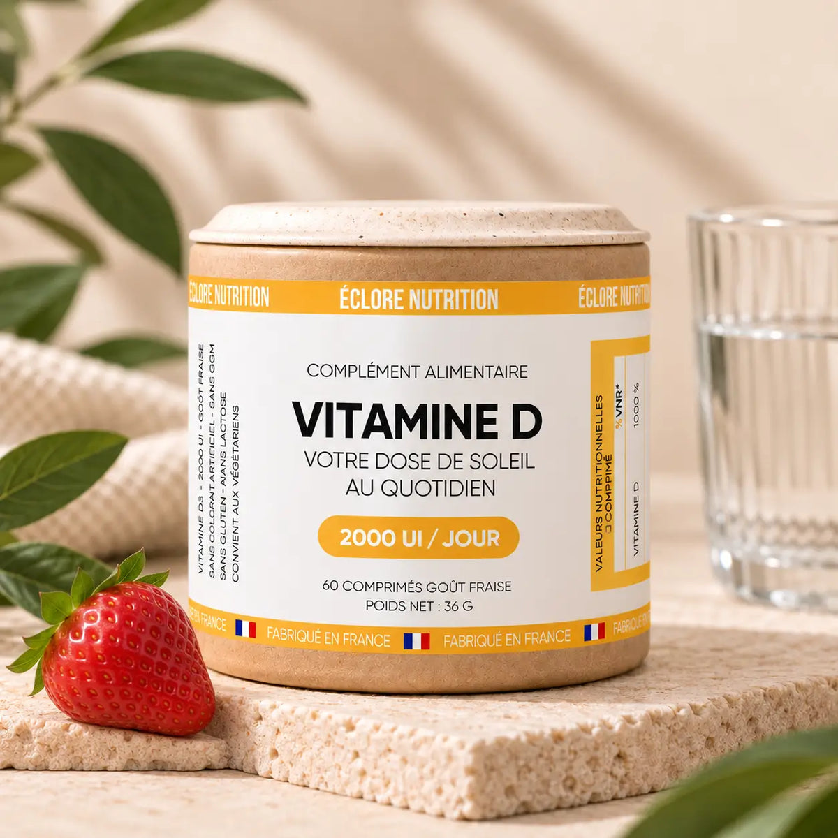 Vitamine D3 Complément Alimentaire Fabriqué en France